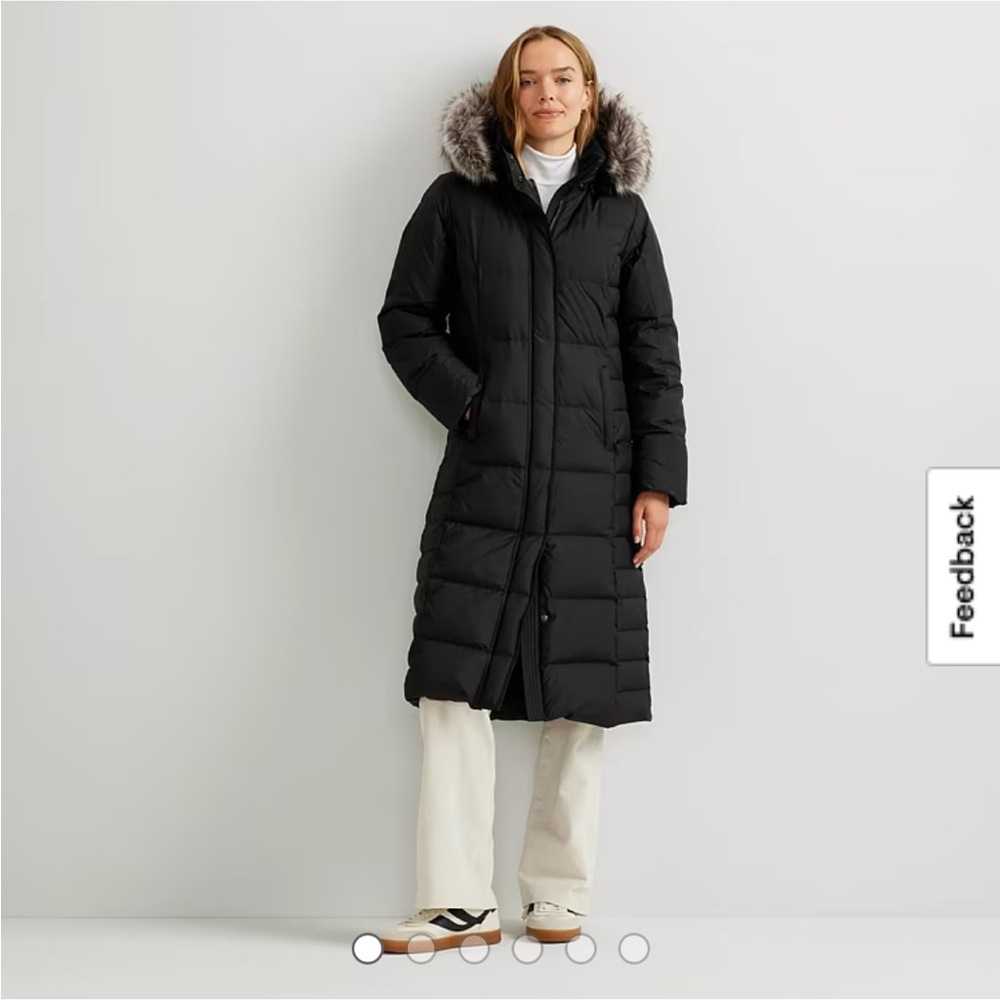 Eddie Bauer Puffer Coat with Faux Fur Hood 2X